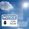Signmission Curb Below (Down Arrow) Sign With Symbol, 7 in W x Rectangle, Vinyl Decal OS-2PACK-NS-D-57-L-10859 - alternate 4